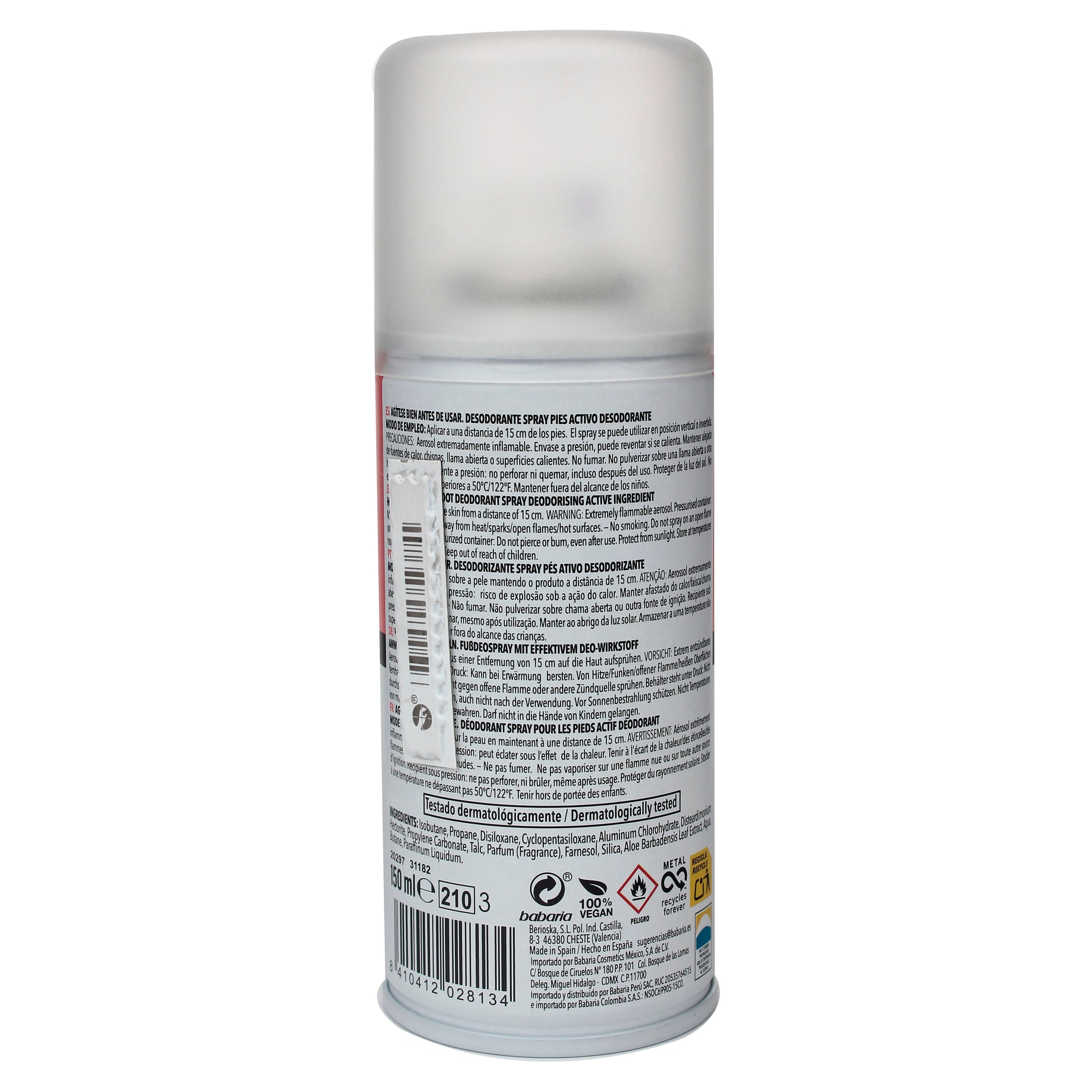 BABARIA FOR FOOT talc deodorant spray 150 ml