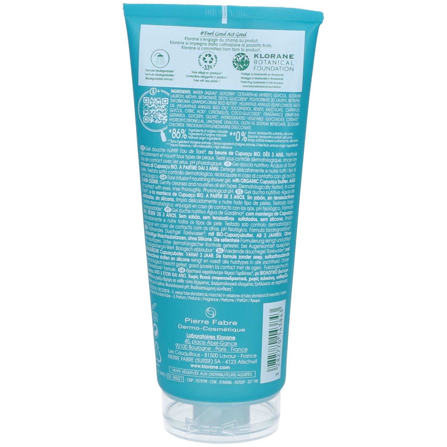 KLORANE GEL DOCCIA ACQUA DI TIARÉ 200 ml