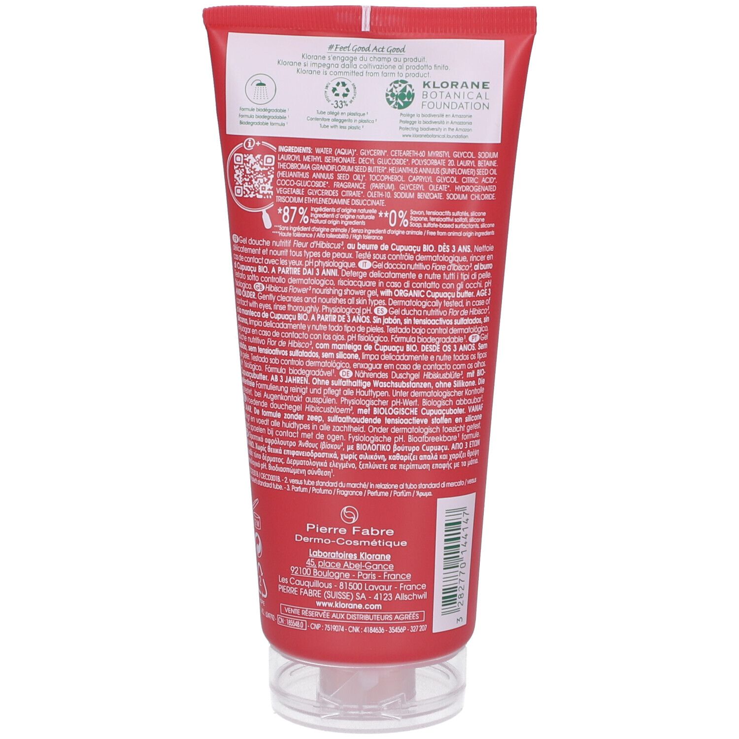 KLORANE FIORE DI IBISCO gel doccia 200 ml