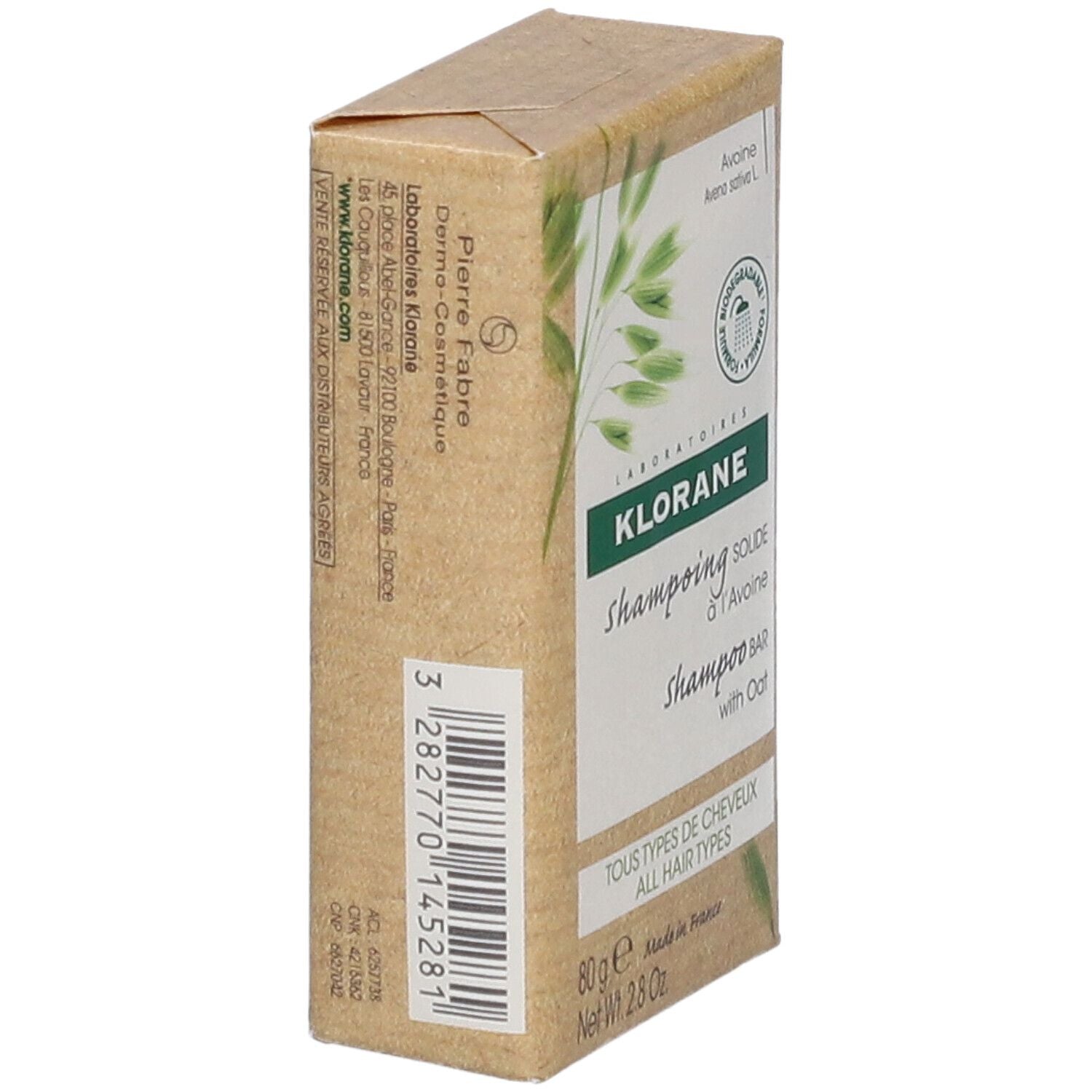 KLORANE LATTE D'AVENA shampoo solido 80 gr