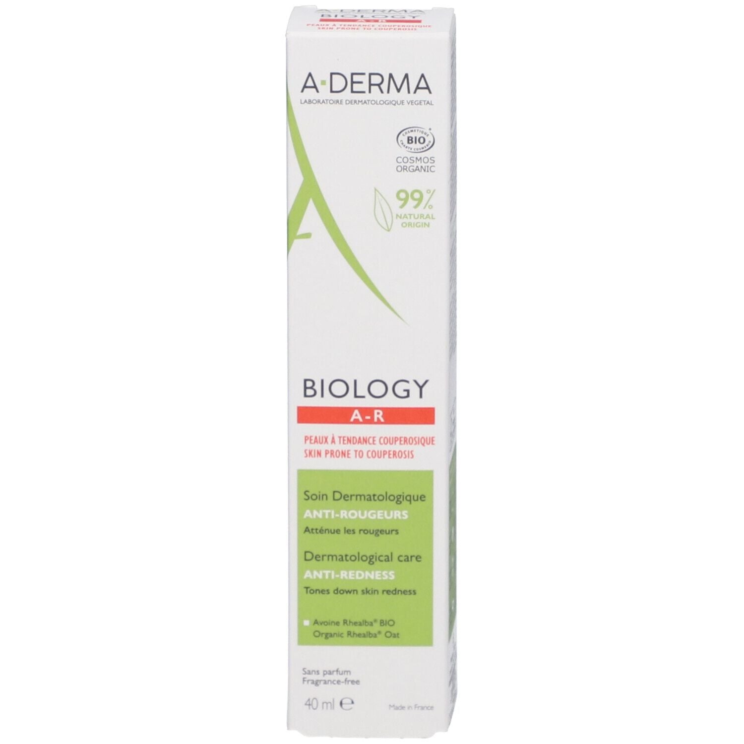 A-DERMA BIOLOGY cuidado dermatológico anti-rojeces 40 ml