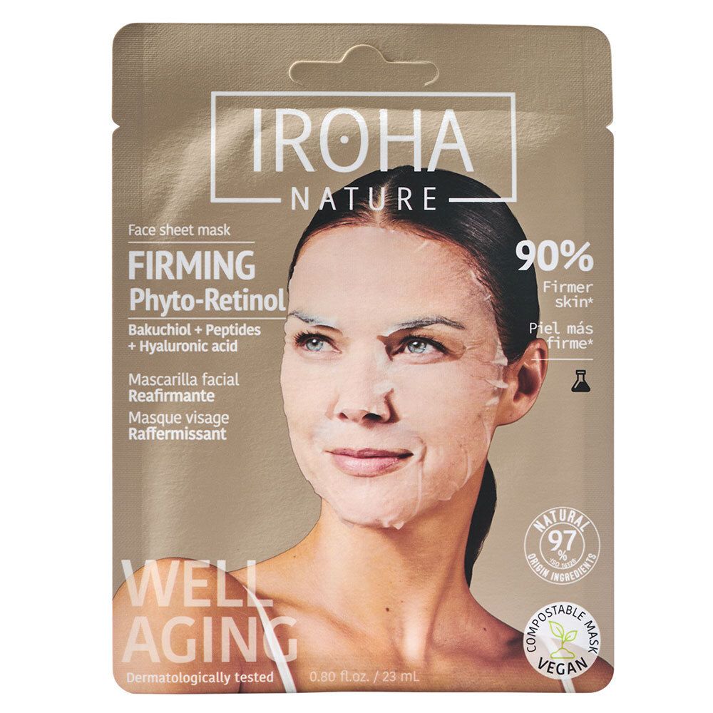 IROHA FIRMING & ANTI-AGE maschera viso rassodante bakuchiol e peptidi 23 ml