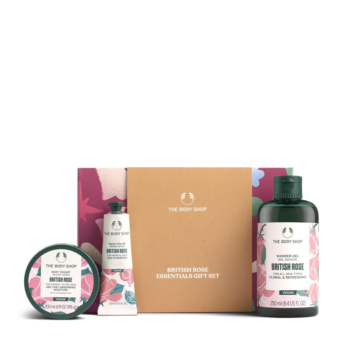 THE BODY SHOP PETITE TROUSSE ROSE BRITANNIQUE 3 pz