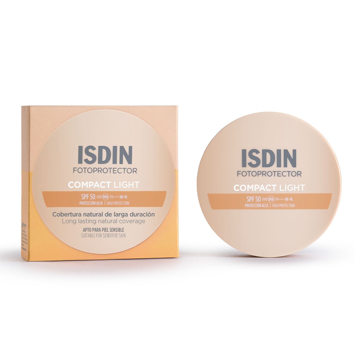 ISDIN COMPACTO SOLARE SPF 50 Copertura naturale a lunga durata #Light 10g