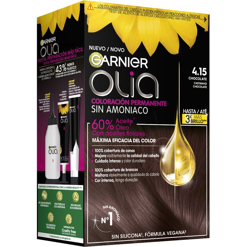 GARNIER OLIA colorazione permanente senza ammoniaca #4.15-cioccolato 1 pz