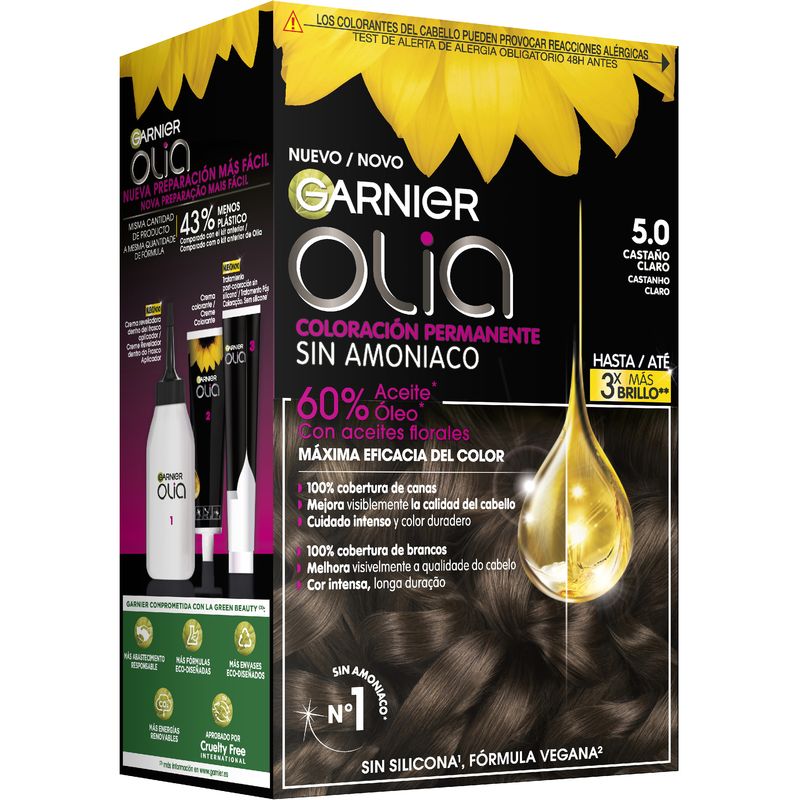 GARNIER OLIA colorazione permanente senza ammoniaca #5.0-castano chiaro 1 pz