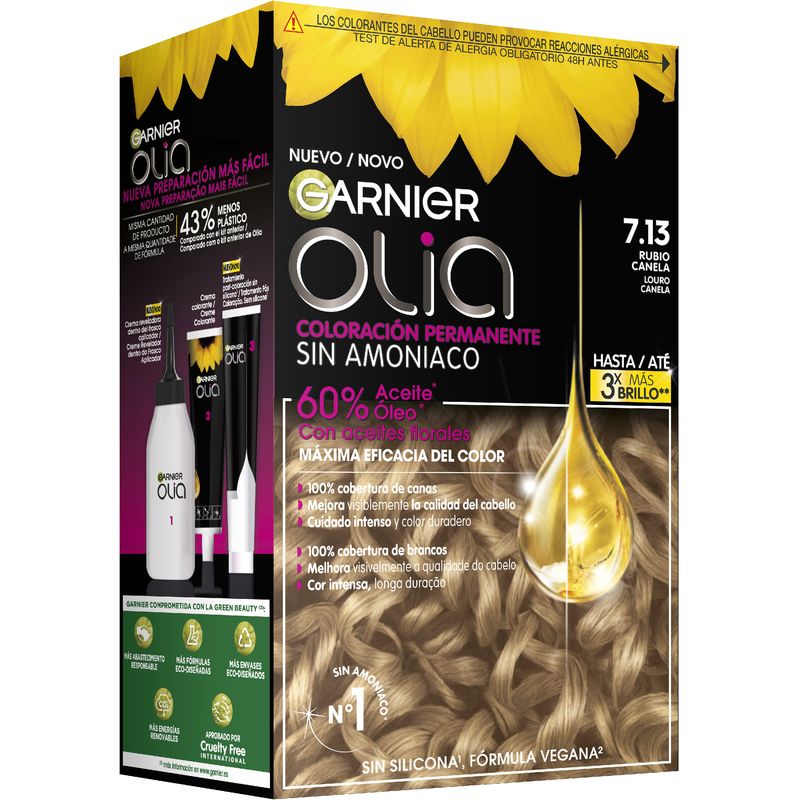 GARNIER OLIA coloration permanente sans ammoniaque #7.13-blond cannelle 1 u