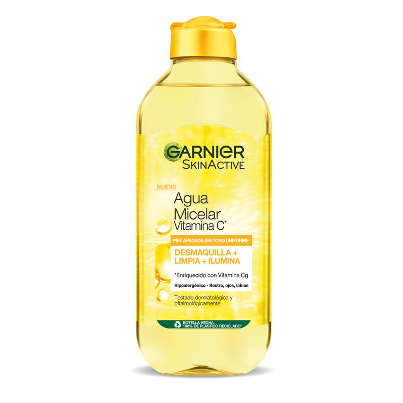 GARNIER SKINACTIVE Acqua Micellare Illuminante Vitamina C per pelle spenta e dal tono non uniforme 400 ml