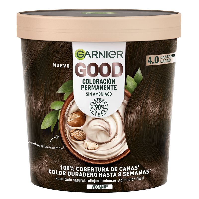 GARNIER GOOD permanent color #4.0 cocoa brown 217 ml
