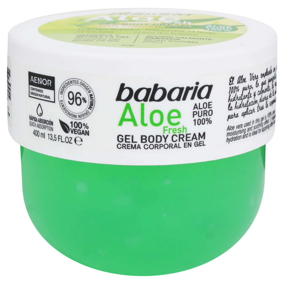 BABARIA ALOE FRESH crema corporal en gel 400 ml