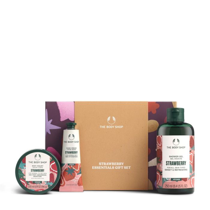 THE BODY SHOP SMALL STRAWBERRY 3-PIECE SET