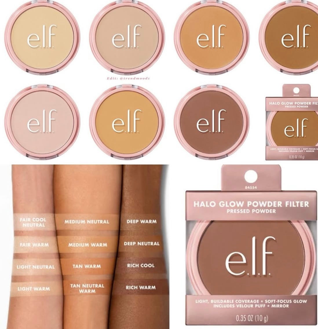 ELF COSMETICS HALO GLOW fondotinta in polvere #Rich Warm 10 gr