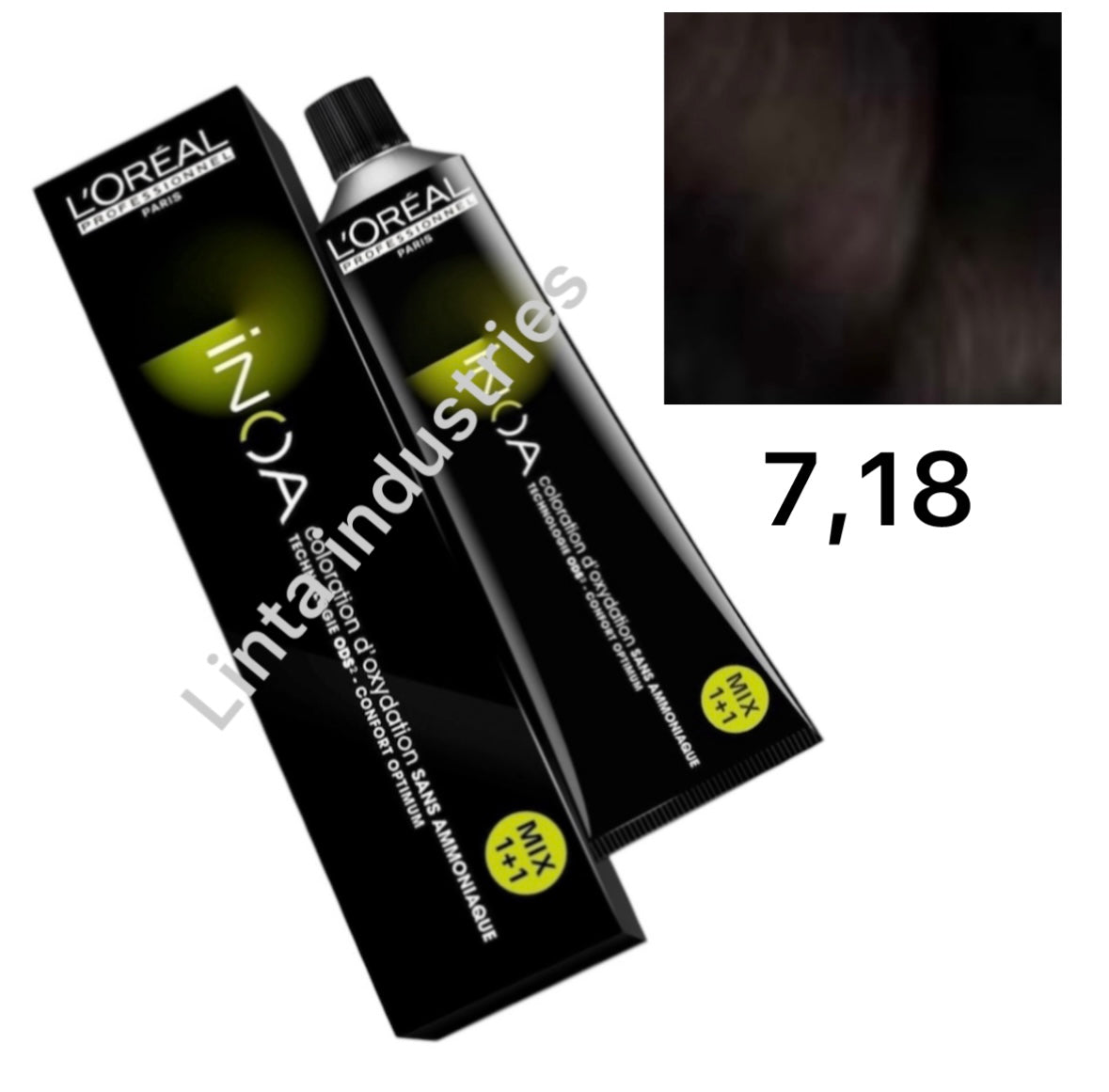 L'ORÉAL PROFESSIONNEL PARIS INOA no ammonia permanent color #7.18 60 gr
