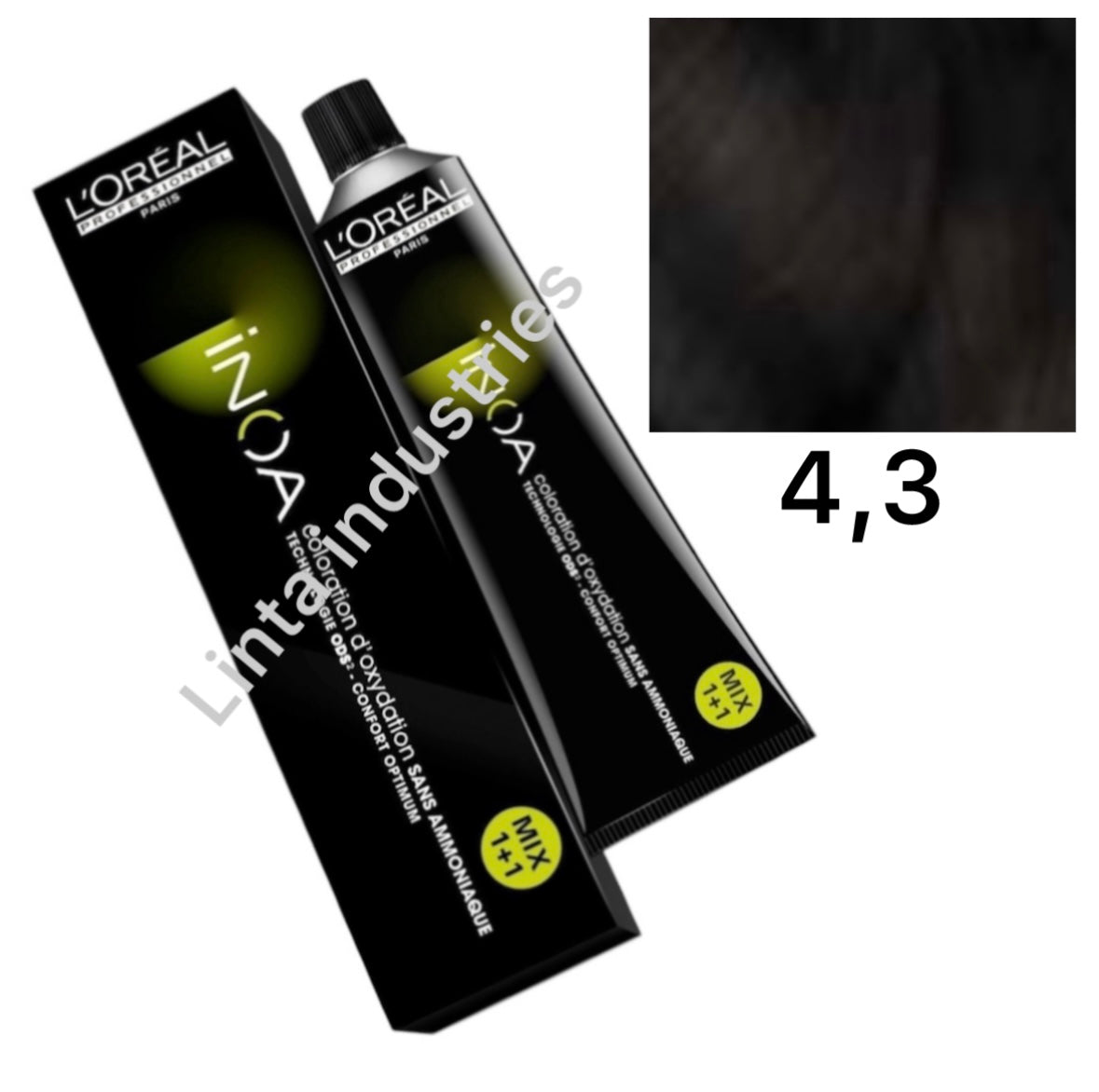 L'ORÉAL PROFESSIONNEL PARIS INOA coloration permanente sans ammoniaque #4.3 60 g