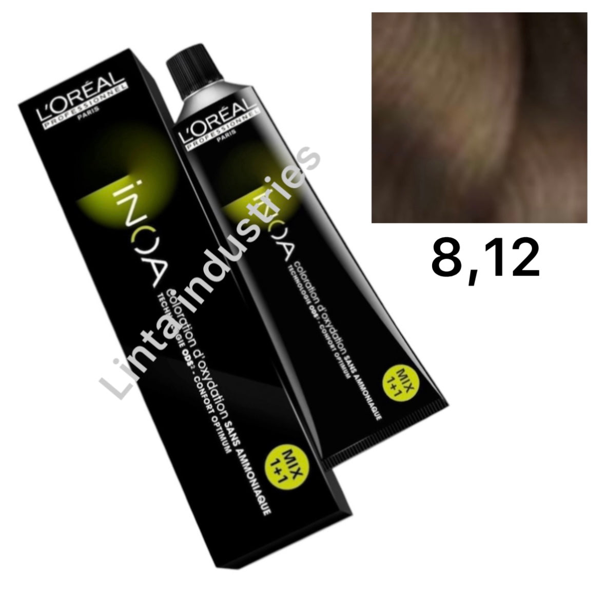 L'ORÉAL PROFESSIONNEL PARIS INOA no ammonia permanent color #8.12 60 gr