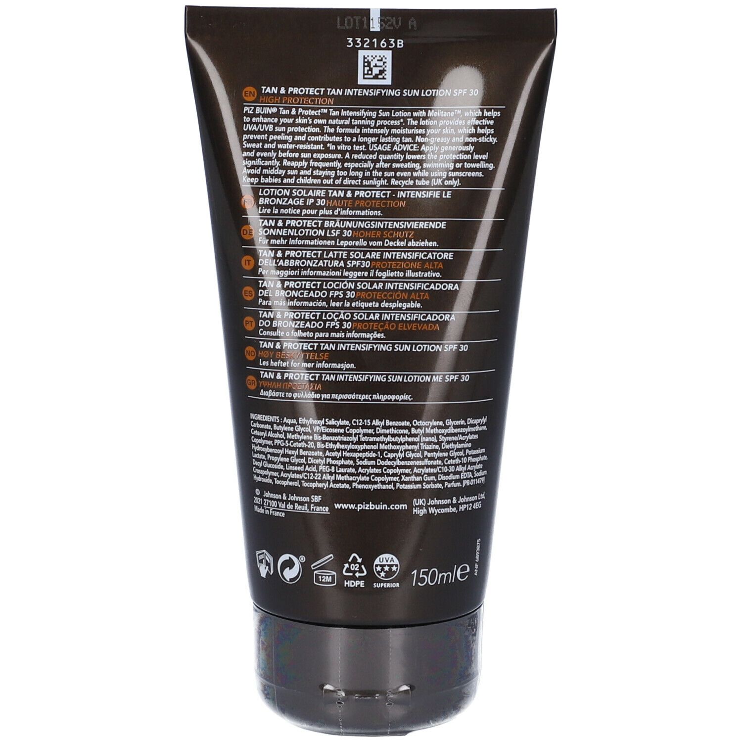 PIZ BUIN TAN &amp; PROTECT lotion SPF30 150 ml