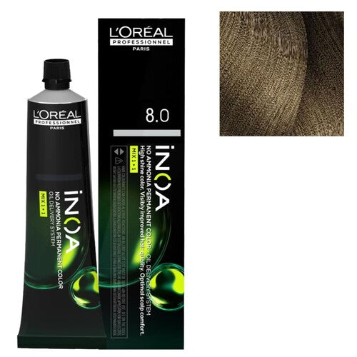 L'ORÉAL PROFESSIONNEL PARIS INOA colorazione permanente senza ammoniaca #8.0 60 gr