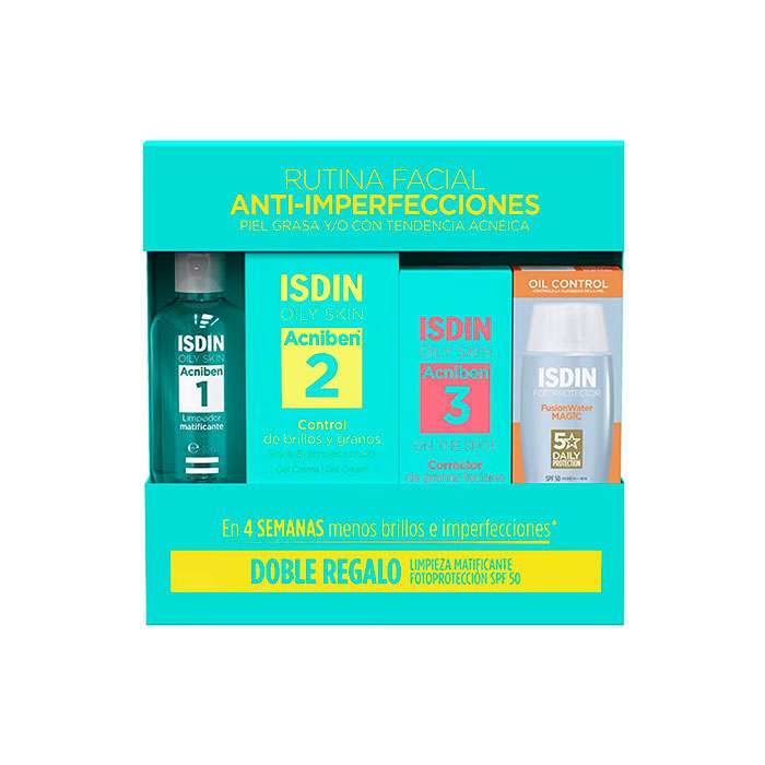 ISDIN ACNIBEN SHINE AND BLEMISH CONTROL COFANETTO 4 PEZZI