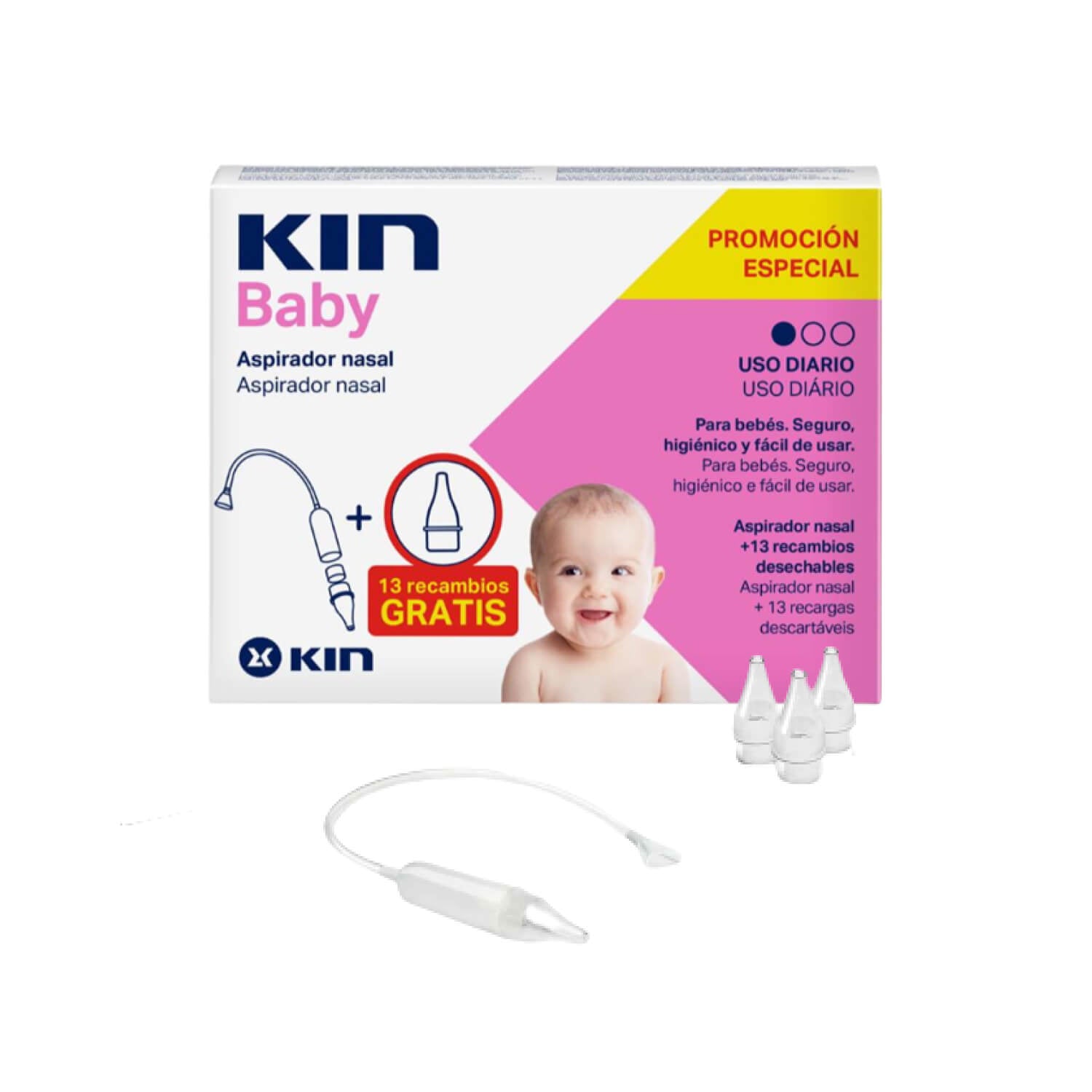 KIN BABY aspirateur nasal + recharge 2 unités