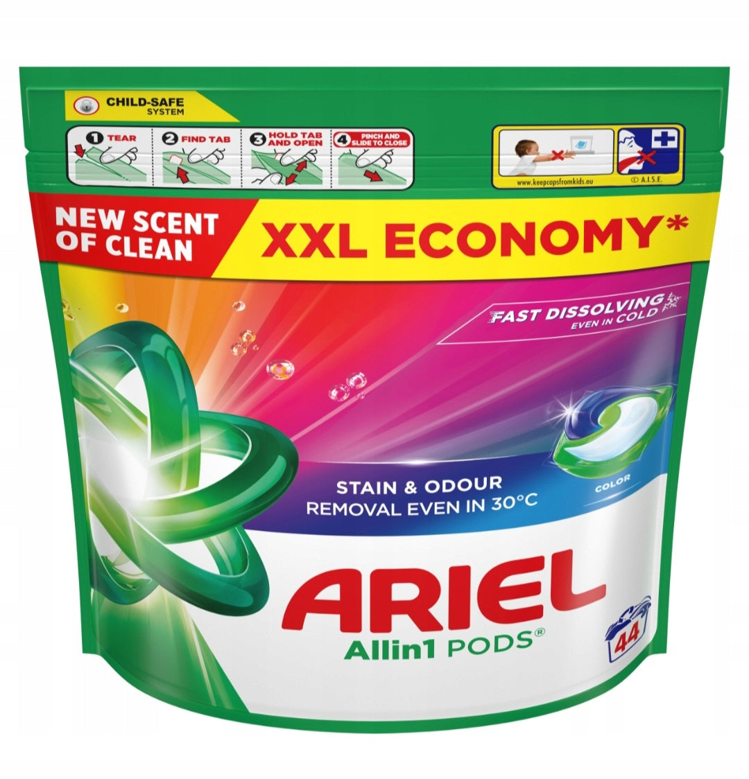 ARIEL PLATINUM PODER QUITAMANCHAS detergente 44 cápsulas
