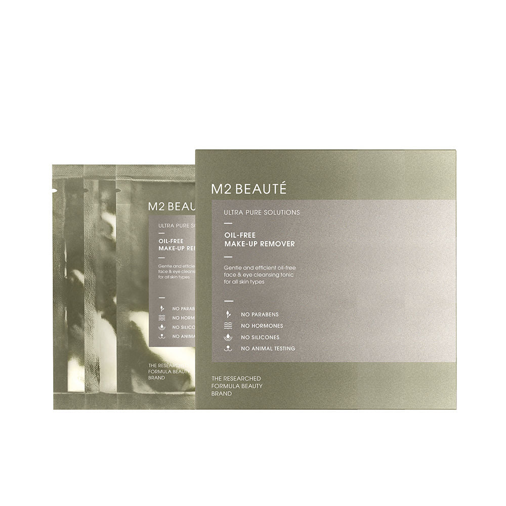 M2 BEAUTÉ OIL FREE eye make up remover sachets 7 x 2 ml