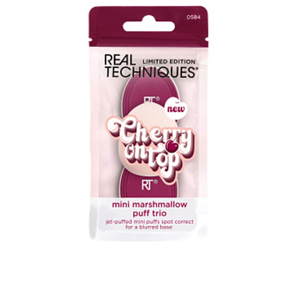 REAL TECHNIQUES CHERRY ON TOP MINI MARSHMALLOW PUFF TRIO 3 pcs
