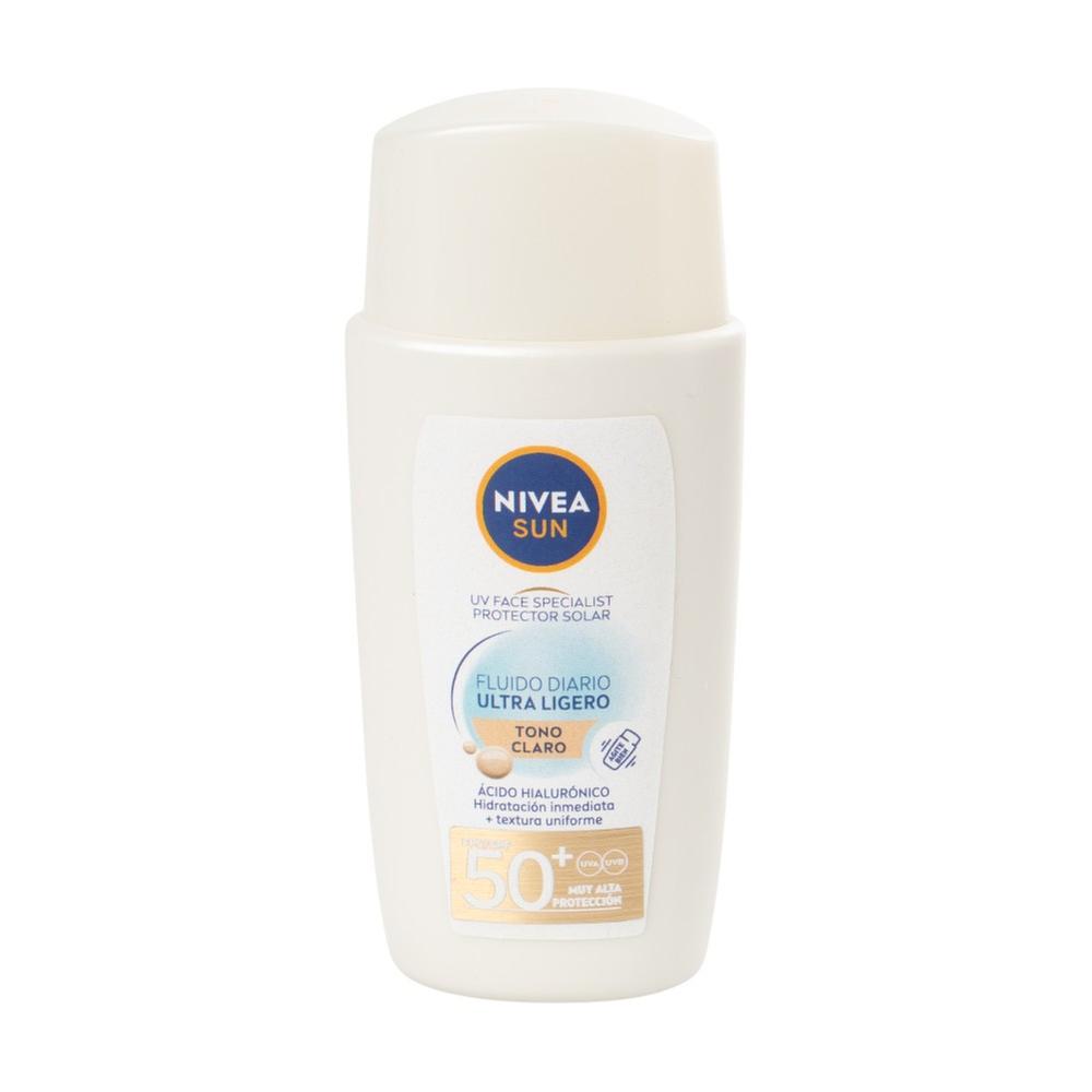 NIVEA DAILY SUN FLUID facial protection SPF50+ #light tone 40 ml
