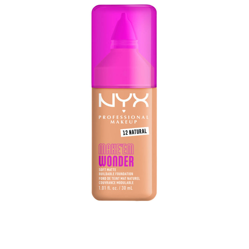 NYX PROFESSIONAL MAKE UP MAKE'EM WONDER foundation #12-Natural 30 ml