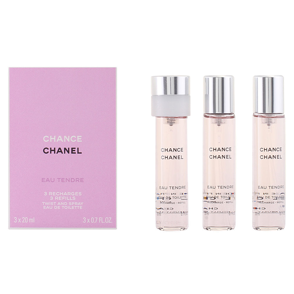 CHANEL CHANCE EAU TENDRE eau de toilette twist & spray 3 refills 3 x 20 ml