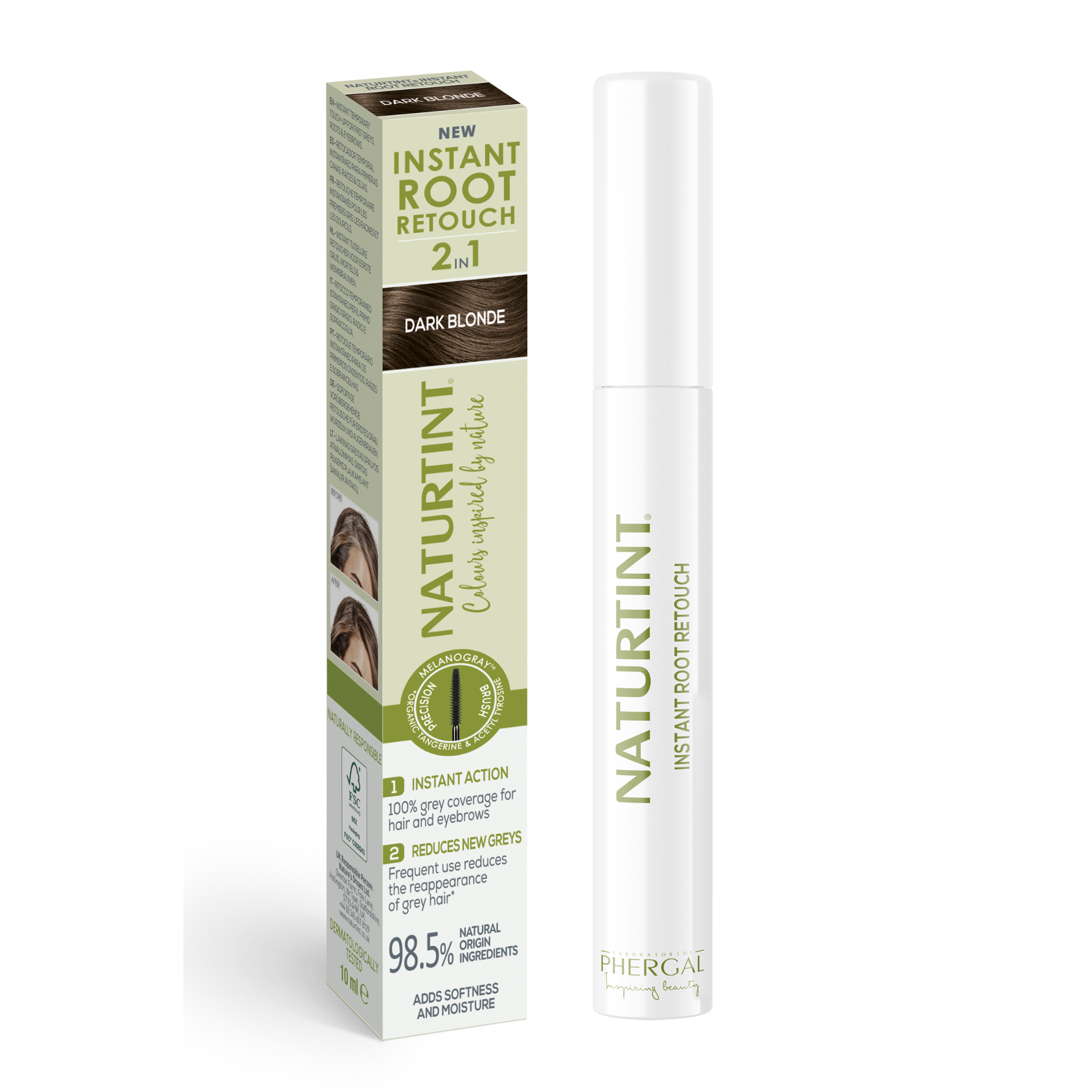 NATURTINT INSTANT ROOT RETOUCH 2-in-1 temporary gray hair retoucher #Dark Blonde 10 ml