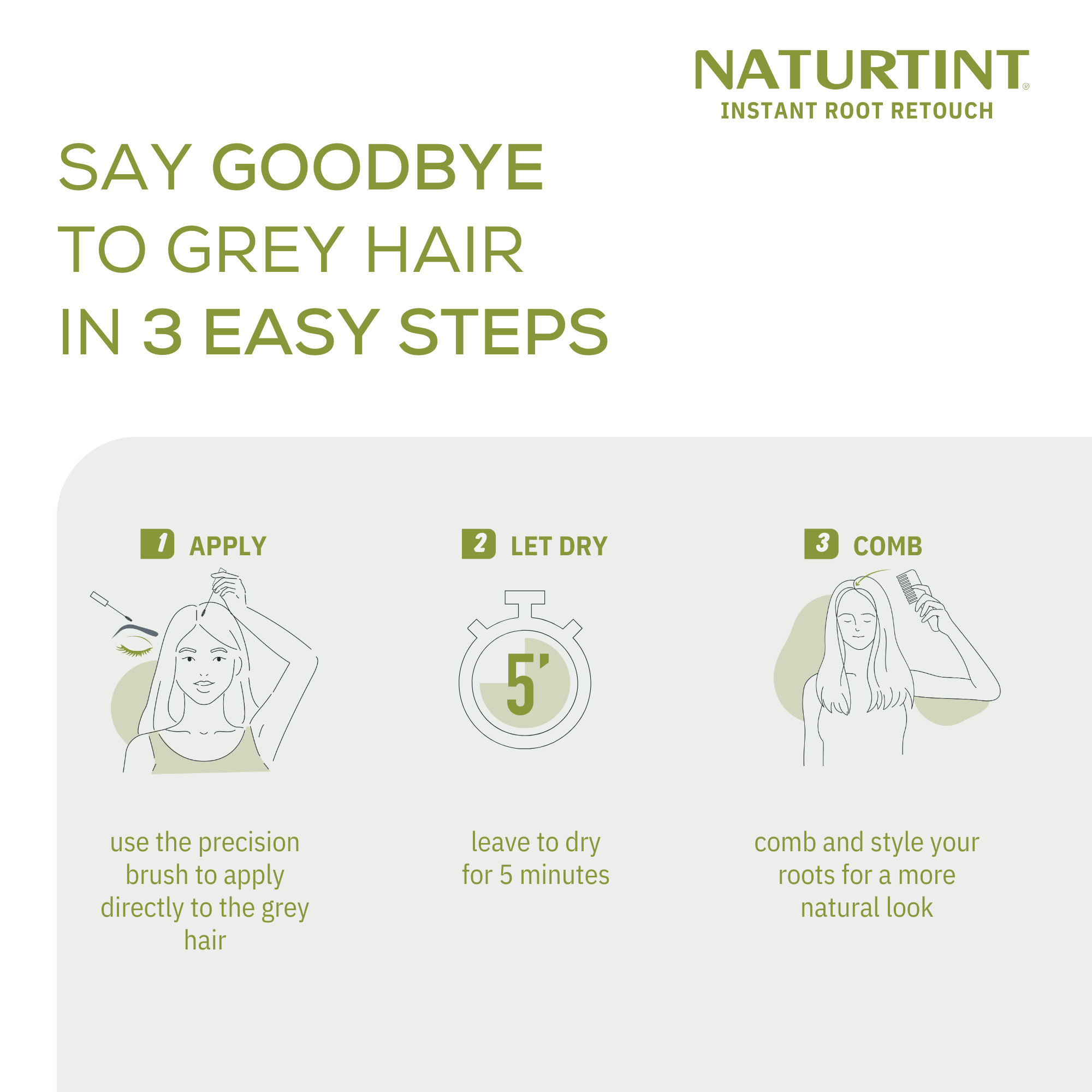 NATURTINT INSTANT ROOT RETOUCH 2-in-1 temporary gray hair retoucher #Black 10 ml
