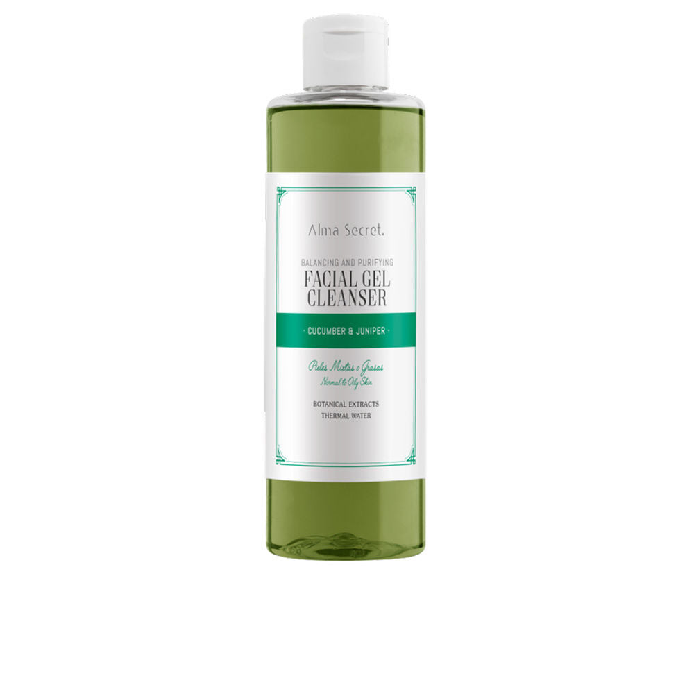 ALMA SECRET Balancing and purifying FACIAL GEL CLEANSER cucumber &amp; juniper 200 ml