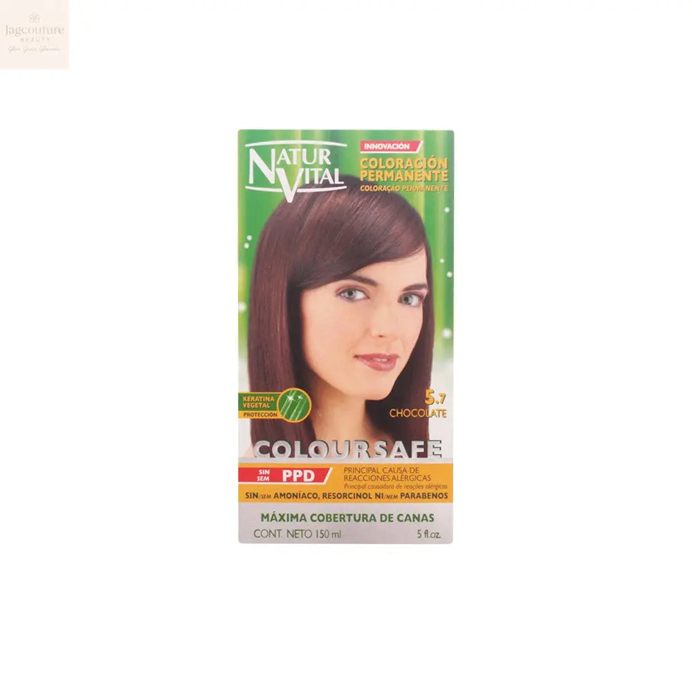 TINTURA PERMANENTE NATUR VITAL COLOURSAFE #5.7-cioccolato