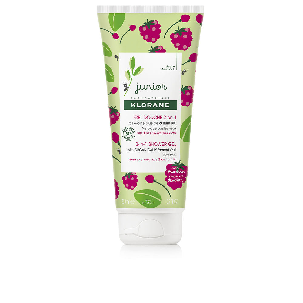 KLORANE JUNIOR gel de baño cabello y cuerpo #frambuesa 200 ml