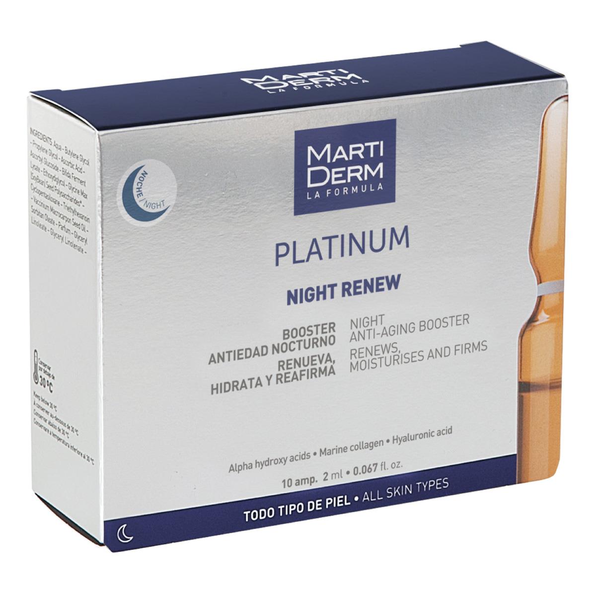 MARTIDERM PLATINUM NIGHT RENEW ampoules 10 x 2 ml