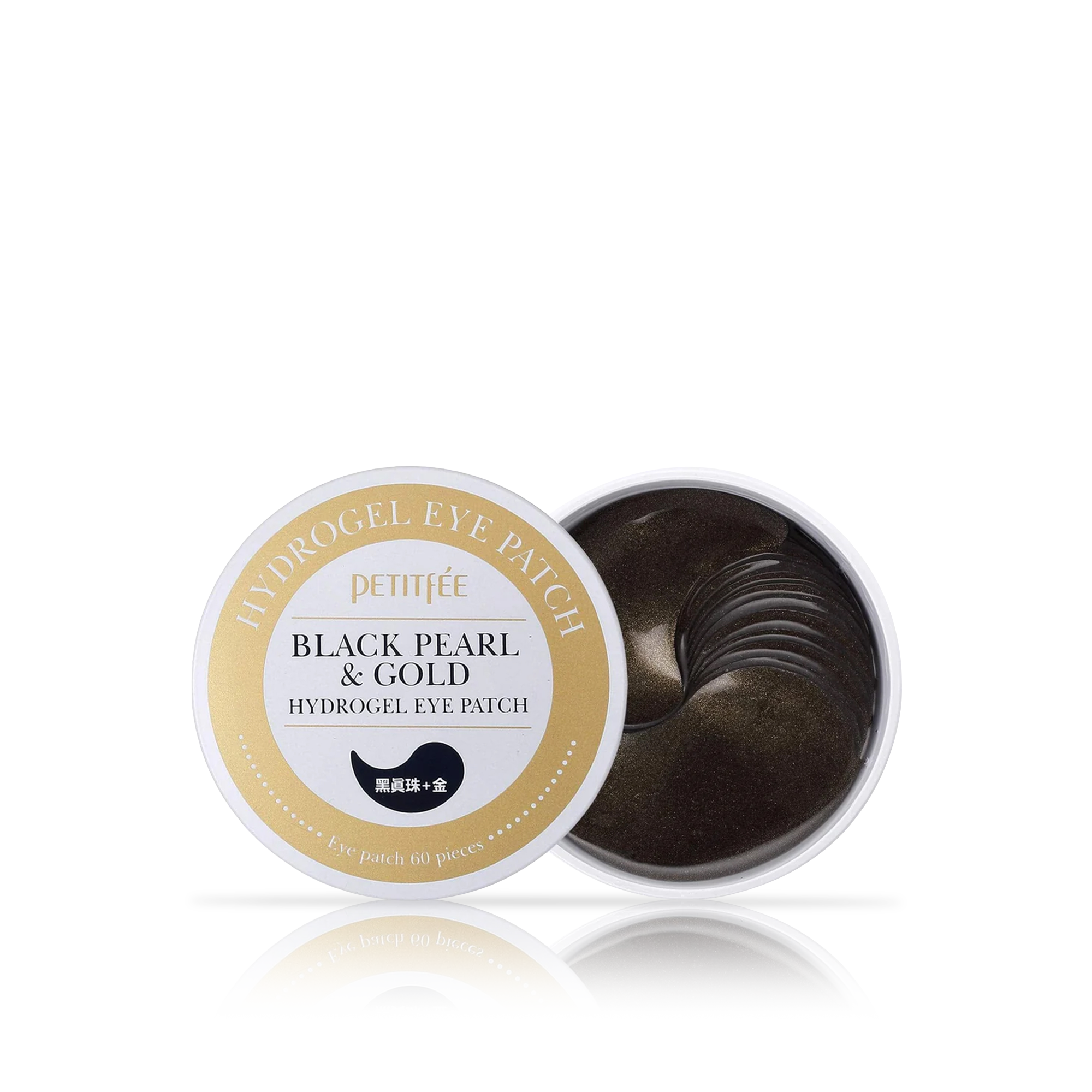 PETITFÉE Patchs contour des yeux hydrogel perle noire et or 60 unités