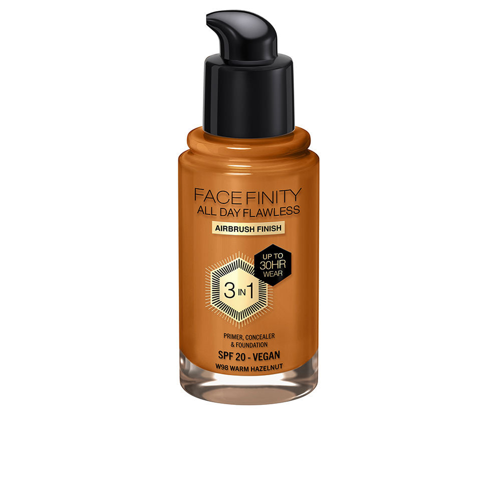 MAX FACTOR FACEFINITY ALL DAY FLAWLESS 3 IN 1 foundation #W98-warm hazelnut 30 ml