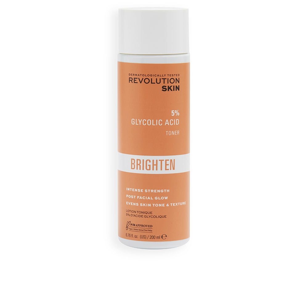 REVOLUTION SKINCARE GLYCOLIC ACID TONIC 5% cleanse and condition skin tone 200 ml