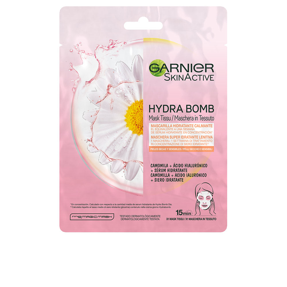 GARNIER SKINACTIVE HYDRABOMB mascarilla facial hidratante calmante pieles secas-sensibles 1 u