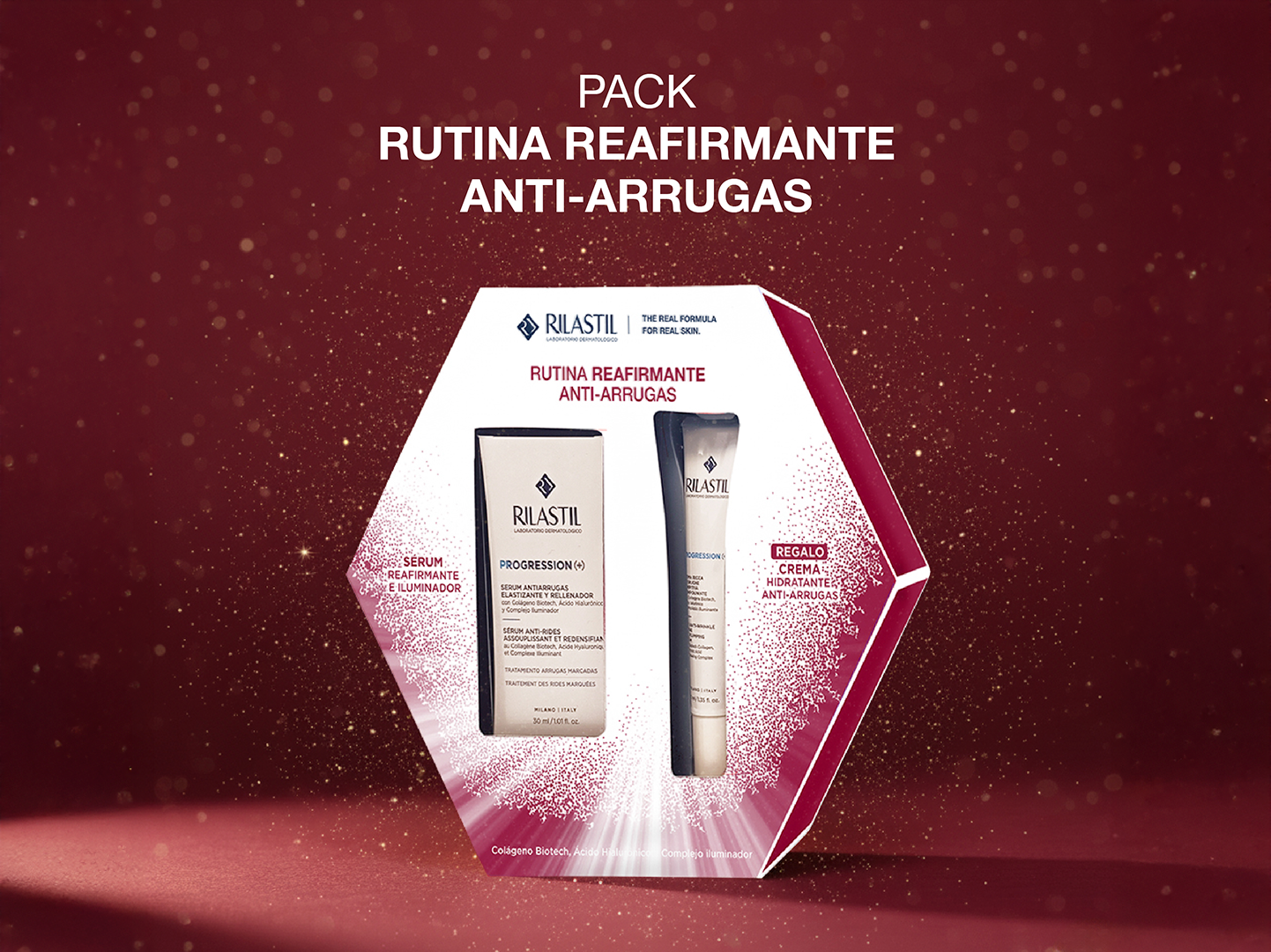 COFFRET 2 PIÈCES ROUTINE ANTI-RIDES ET ÉCLAIRCISSANTE RILASTIL PROGRESSION (+)