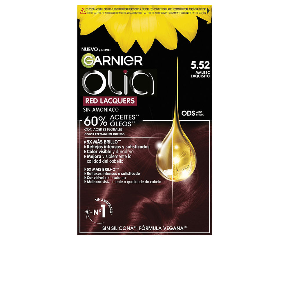 GARNIER OLIA coloración permanente sin amoniaco #5.52-malbec exquisito 1 u