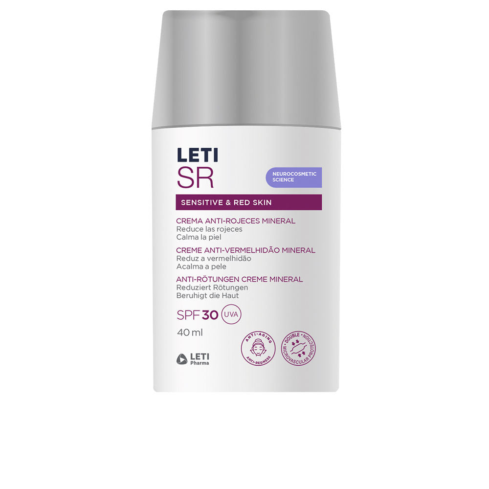 LETI PHARMA LETISR SENSITIVE &amp; RED SKIN mineral anti-redness cream SPF30 40 ml