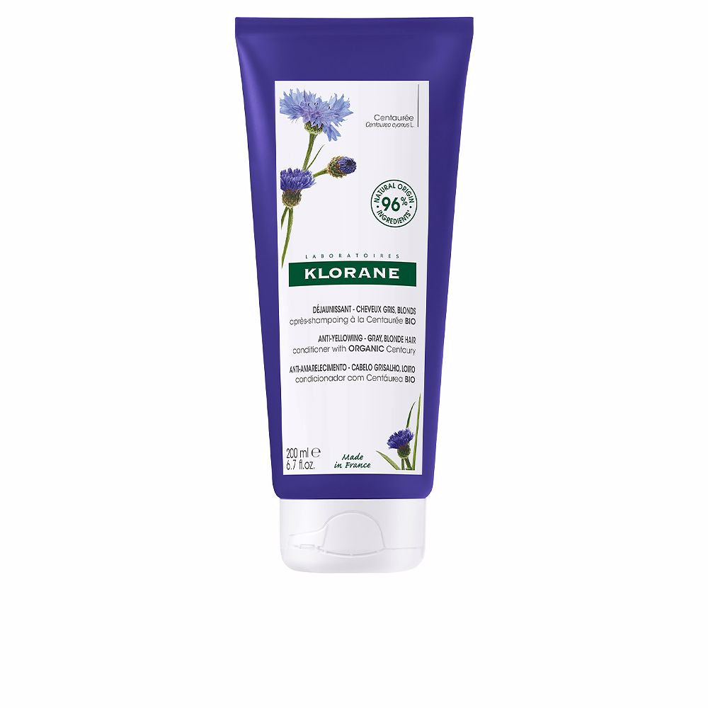 KLORANE A LA CENTAUREA BIO anti-yellowing conditioner for gray and blonde hair 150 ml