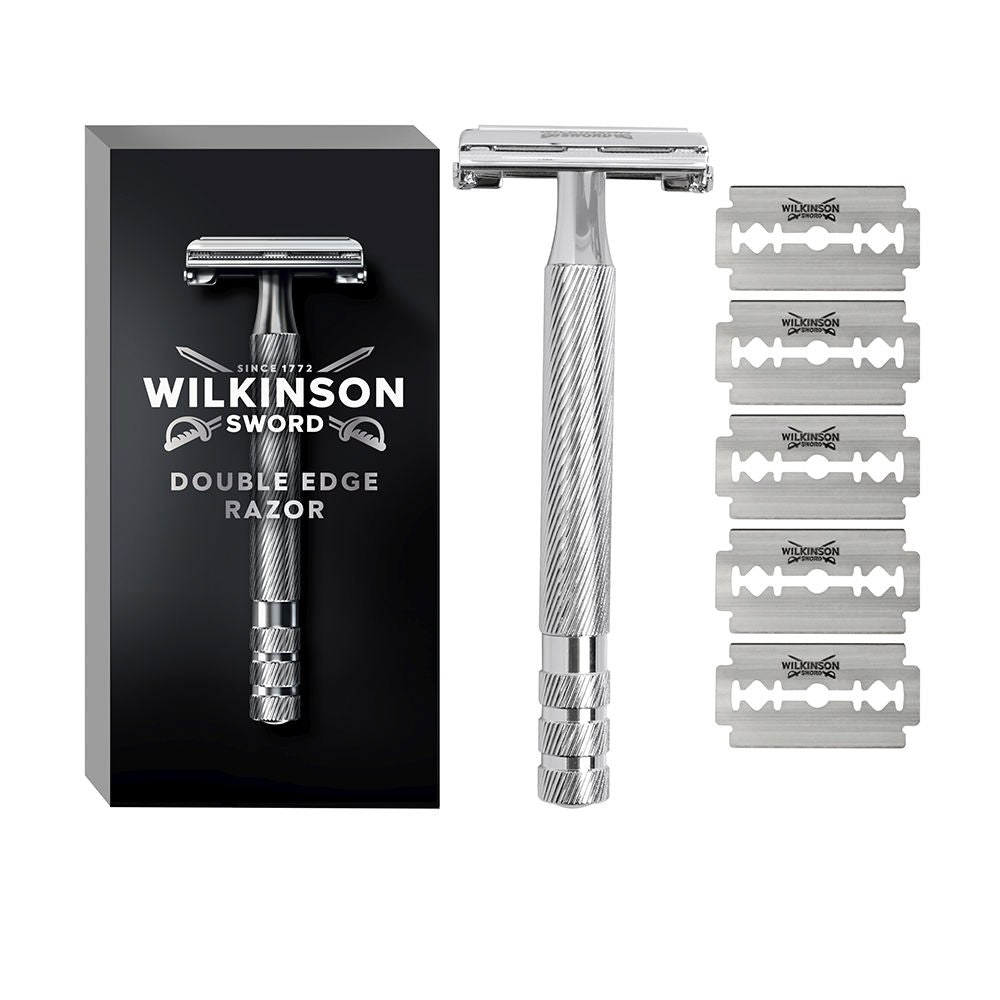 WILKINSON DOUBLE EDGE RAZOR machine + 6 refill blades (6 units)
