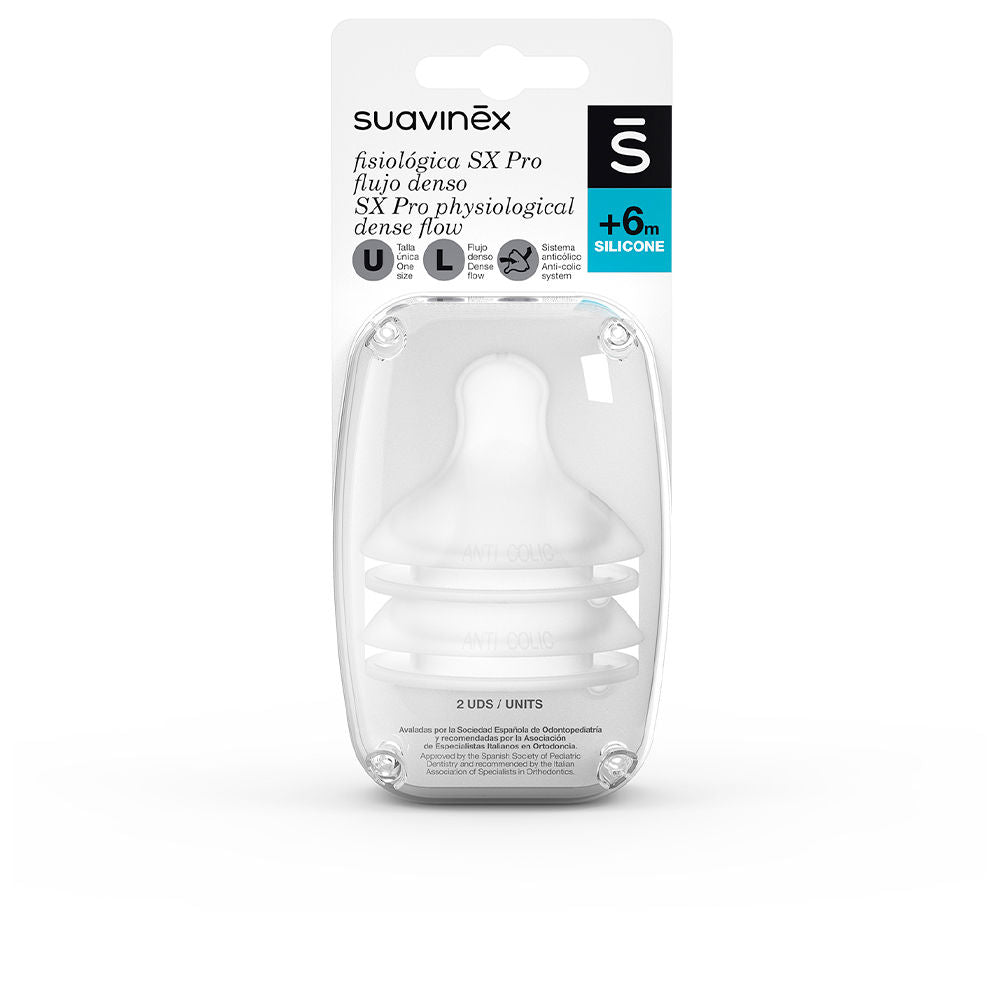 SUAVINEX TETINA fisiologica flujo silicona L 2 u