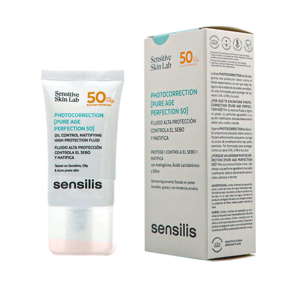 SENSILIS FOTOCORREZIONE [PURE AGE PERFECTION 50] fluido alta protezione controlla il sebo e opacizza 40 ml