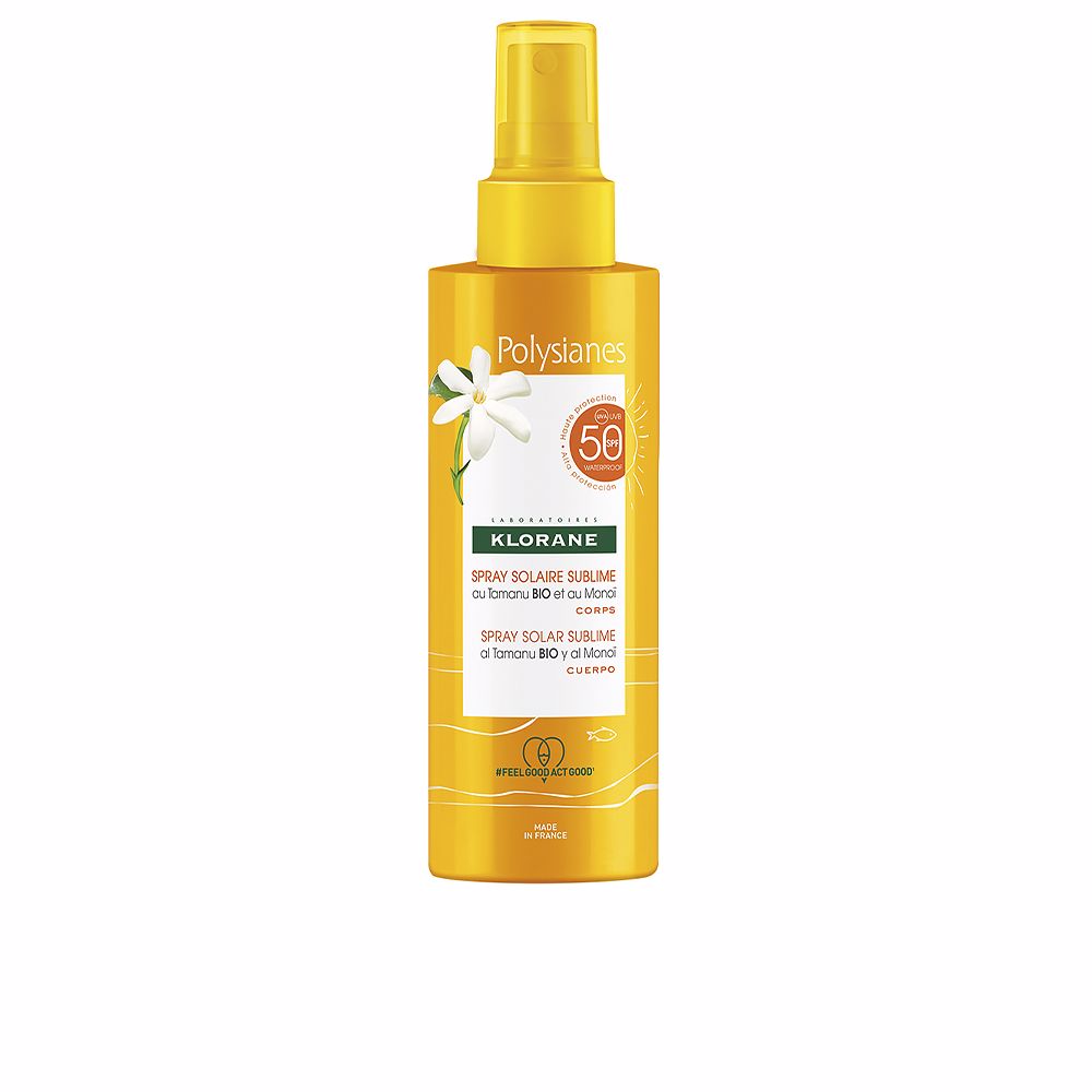 KLORANE POLYSIANES MONOÏ Y TAMANU BIO body sun spray SPF50 200 ml