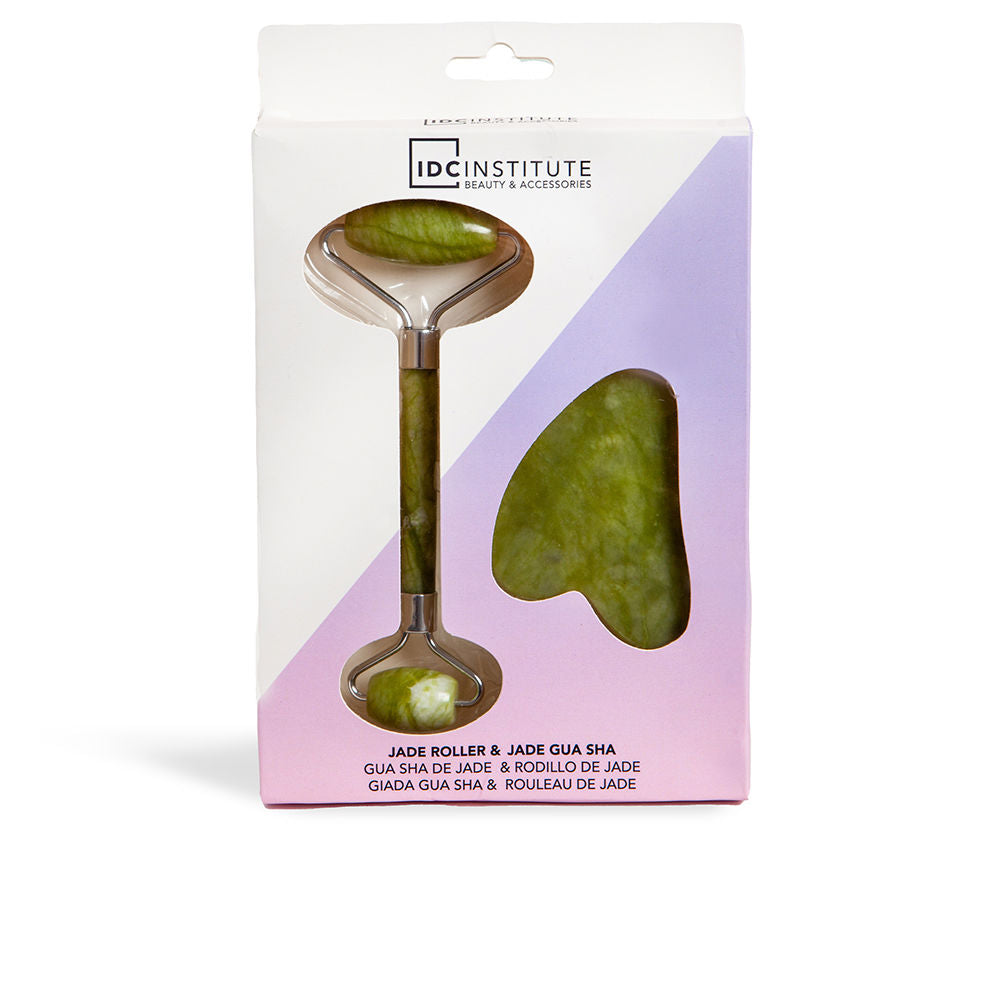 IDC INSTITUTE JADE GUA SHA &amp; JADE ROLLER 2 pcs