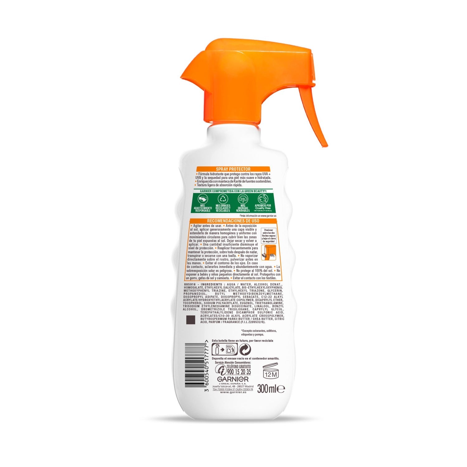 GARNIER HYDRA 24 PROTECT spray protettivo viso e corpo SPF50+ 270 ml