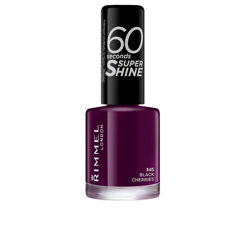 RIMMEL LONDON 60 SECONDS SUPER SHINE nail polish #345-black cherries 8 ml